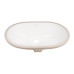 Комплект Qtap Stork: Раковина врезная овальная 560x395x195 мм White + Донный клапан PU02O