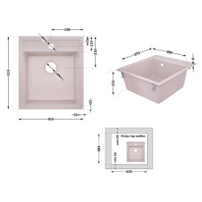 Кухонна мийка Lidz 460х515/200 COL-06 (LIDZCOL06460515200)