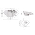 Кухонная мойка Lidz 1000x500/225 STO-10 (LIDZSTO101000500225)