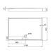 Душовий піддон KAPIELKA ST120x80х14 низький, прямокутний, діаметр зливу 52 мм Lidz