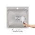 Мойка для кухни интегрированная Lidz Handmade H5050 (LDH5050BRU35375) Brushed Steel 3,0/0,8 мм
