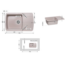 Кухонна мийка Lidz 770x490/200 COL-06 (LIDZCOL06770490200)