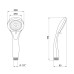 Лійка для ручного душу Лейки Lidz Niagara 24 80 мм округла LDNIA24CRM39332 Chrome