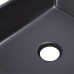 Комплект Qtap Tern: Раковина накладная прямоугольная 475х370х140 мм Matt Black + Донный клапан PU03