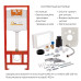 Набор Q-tap инсталляция 3 в 1 Nest QT0133M425 с панелью смыва линейной QT0111M08V1091MB + унитаз с сиденьем Crow QT05335170W