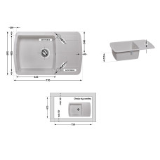 Кухонна мийка Lidz 770х490/200 STO-10 (LIDZSTO10770490200)