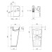 Комплект Qtap Tern: Раковина напольная моноблок 440х380х830 мм White + Донный клапан PU02O