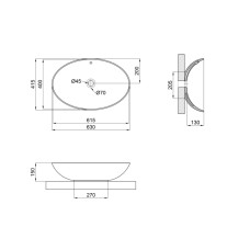Раковина-чаша Qtap Dove 630x415x160 White QT06118168W