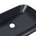 Комплект Qtap Scorpio: Раковина накладная прямоугольная 550х390х120 мм Matt Black + Донный клапан PU03