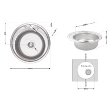 Кухонна мийка Lidz 490-A 0,6 мм Micro Decor (LIDZ490AMDEC06)