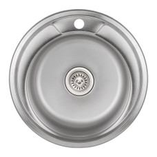 Кухонна мийка Lidz 490-A 0,8 мм Satin (LIDZ490ASAT)