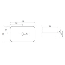 Раковина Qtap Scorpio 610х380х150 White з донним клапаном QT1411K491W