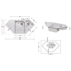 Кухонна мийка з додатковою чашею Lidz 1000x500/225 GRA-09 (LIDZGRA091000500225)