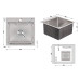 Мойка для кухни интегрированная Lidz Handmade H5050 (LDH5050BRU35375) Brushed Steel 3,0/0,8 мм