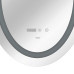 Зеркало Qtap Mideya 500х700 с LED-подсветкой Touch, с антизапотеванием, с часами, диммером, рег. яркости QT2078NCR5070W