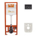 Набор инсталляция 4 в 1 Q-tap Nest ST с круглой панелью смыва QT0133M425M11V1146MB