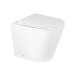 Комплект: Qtap Swan унитаз напольный Rimless QT16223178W + Nest комплект инсталляции 2в1 (квадратная клавиша Satin) QT0122490S4Q1 + QT0111M06029SAT
