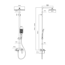Душова система Qtap Gemini 51103KNC