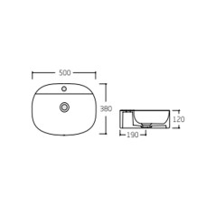 Раковина-чаша Qtap Scorpio 500х385х120 Matt black QT142202MBMBN