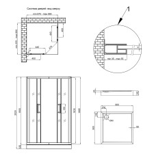 Набор Qtap душевая кабина Taurus BLA1099SC6 Clear 2020x900x900 мм + поддон Tern 309912C 90x90x12 см с сифоном