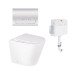 Комплект: Qtap Swan унитаз напольный Rimless QT16223178W + Nest комплект инсталляции 2в1 (линейная клавиша Chrome) QT0122490S4Q1 + QT0111M08381CRM