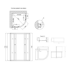 Набор Lidz душевая кабина Latwa SC90x90.SAT.MID.FR, стекло Frost 4 мм + поддон с панелью Kupala