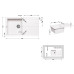 Кухонна мийка Lidz 860х500/240 WHI-01 (LIDZWHI01860500240)
