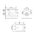 Унитаз подвесной Qtap Gemini безободковый с сиденьем Soft-close QT2533076EUQMB