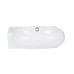 Комплект Qtap Leo: Раковина подвесная овальная левая 430x290x140 мм White + Донный клапан PU02O