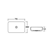 Раковина-чаша Qtap Jay 715x390x145 White QT07112166WN