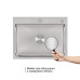 Мойка для кухни интегрированная Lidz Handmade H5845 (LDH5845BRU35384) Brushed Steel 3,0/0,8 мм