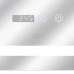 Зеркало Qtap Mideya 1000х700 с LED-подсветкой Touch, с антизапотеванием, с часами, диммером, рег. яркости QT2078NCF10070W