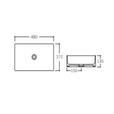 Раковина-чаша Qtap Tern 480х370х135 Matt black QT172074MBMBN