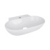 Комплект Qtap Cardinal: Раковина подвесная / накладная овальная 565х400х130 мм White + Донный клапан PU02