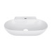 Комплект Qtap Cardinal: Раковина подвесная / накладная овальная 565х400х130 мм White + Донный клапан PU02