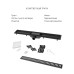 Комплект для душа Qtap: Душевая кабина Pisces 109-11SC5, квадрат, 90-105x90-105, стекло 5мм Clear + Линейный трап QT Dry FF304-600MBLA
