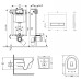 Набор Q-tap инсталляция 3 в 1 Nest QT0133M425 с панелью смыва квадратной QT0111M06028CRM + унитаз с сиденьем Swan QT16335178W