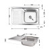 Кухонная мойка Lidz 5080-R 0,8 мм Satin (LIDZ5080RSAT8)