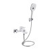 Смеситель для ванны Qtap Gemini (c душевым гарнитуром) QTGEM259CRW45683 Chrome/White
