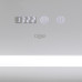 Зеркало Qtap Mideya 700х800 с LED-подсветкой Touch, с антизапотеванием, с часами, диммером, рег. яркости QT2078DCF7080W