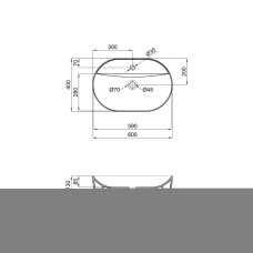 Раковина Qtap Scorpio 600x400x130 White QT14112203WN