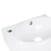 Комплект Qtap Leo: Раковина подвесная овальная левая 430x290x140 мм White + Донный клапан PU02O