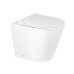 Комплект: Qtap Swan унитаз напольный Rimless QT16223178W + Nest комплект инсталляции 2в1 (квадратная клавиша Chrome) QT0122490S4Q1 + QT0111M06028CRM
