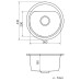 Кухонная мойка VANKOR Lira LMR 01.44 Black + сифон