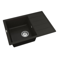 Кухонная мойка VANKOR   Easy EMP 02.62 Black + сифон
