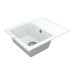 Кухонная мойка VANKOR Lira LMP 02.55 White stone + сифон