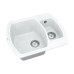Кухонная мойка VANKOR Norton NMP 03.63 White stone + сифон