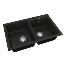 Кухонна мийка VANKOR   Orman OMP 05.80 Black + сифон
