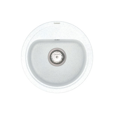 Кухонная мойка VANKOR Lira LMR 01.44 White stone + сифон