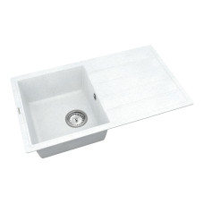 Кухонная мойка VANKOR   Easy EMP 02.76 White stone + сифон